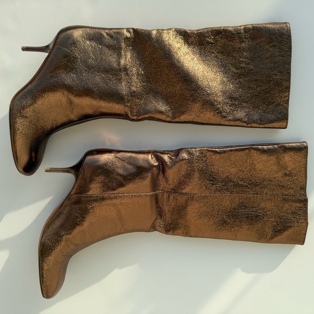 Metallic Gold Women's Boots